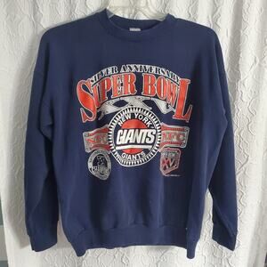 Vintage 90's Logo 7 Men’s New York Giants XL 1990 Super Bowl Crewneck Sweatshirt